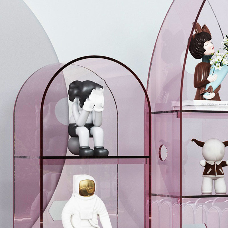 Modern Closed Back Standard Bookshelf Acrylic Bookcase for Study Room