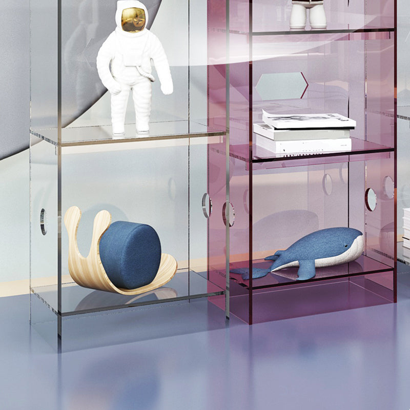 Modern Closed Back Standard Bookshelf Acrylic Bookcase for Study Room