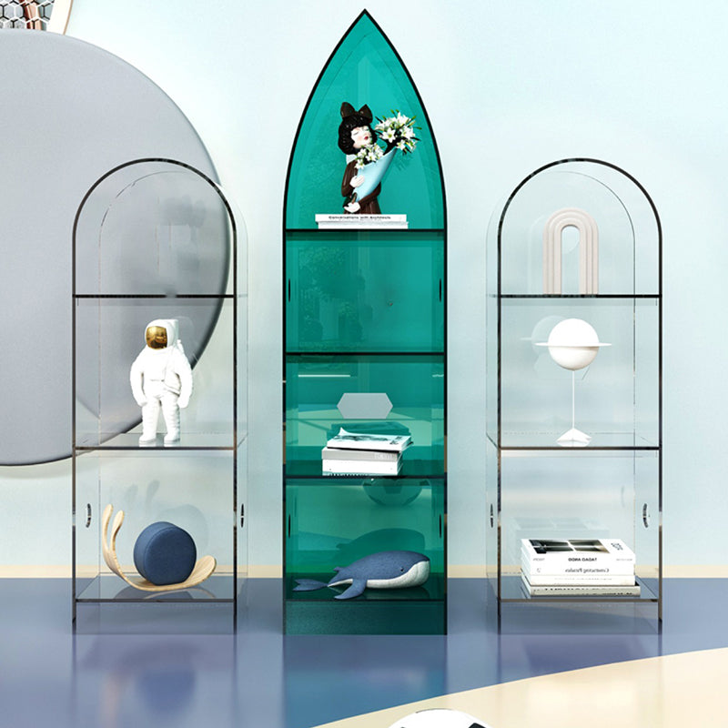 Modern Closed Back Standard Bookshelf Acrylic Bookcase for Study Room