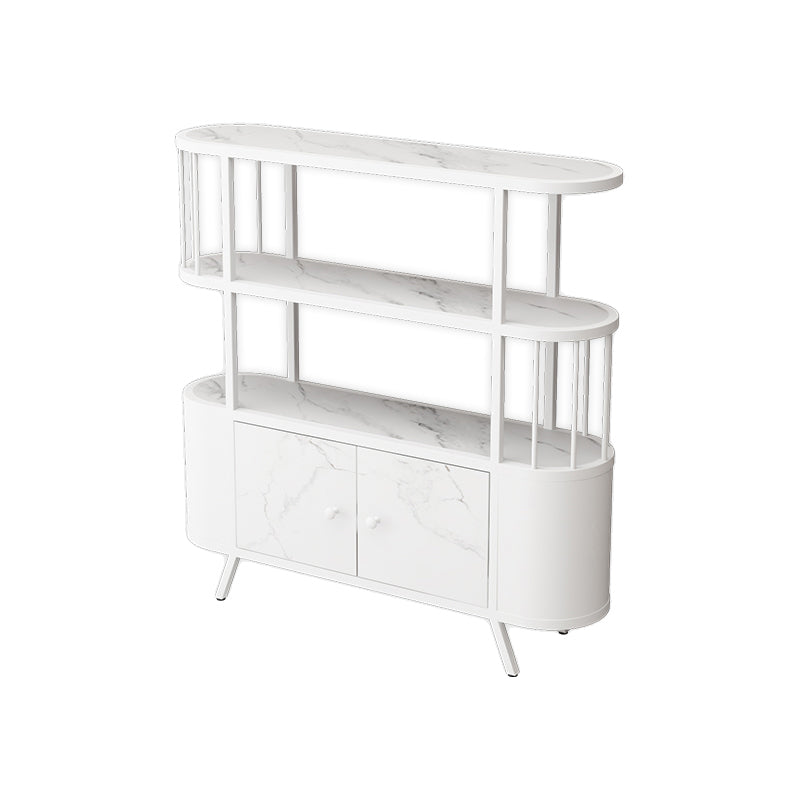 Modern Style Bookshelf Open Back Metal Bookcase for Study Room