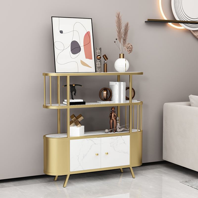 Modern Style Bookshelf Open Back Metal Bookcase for Study Room
