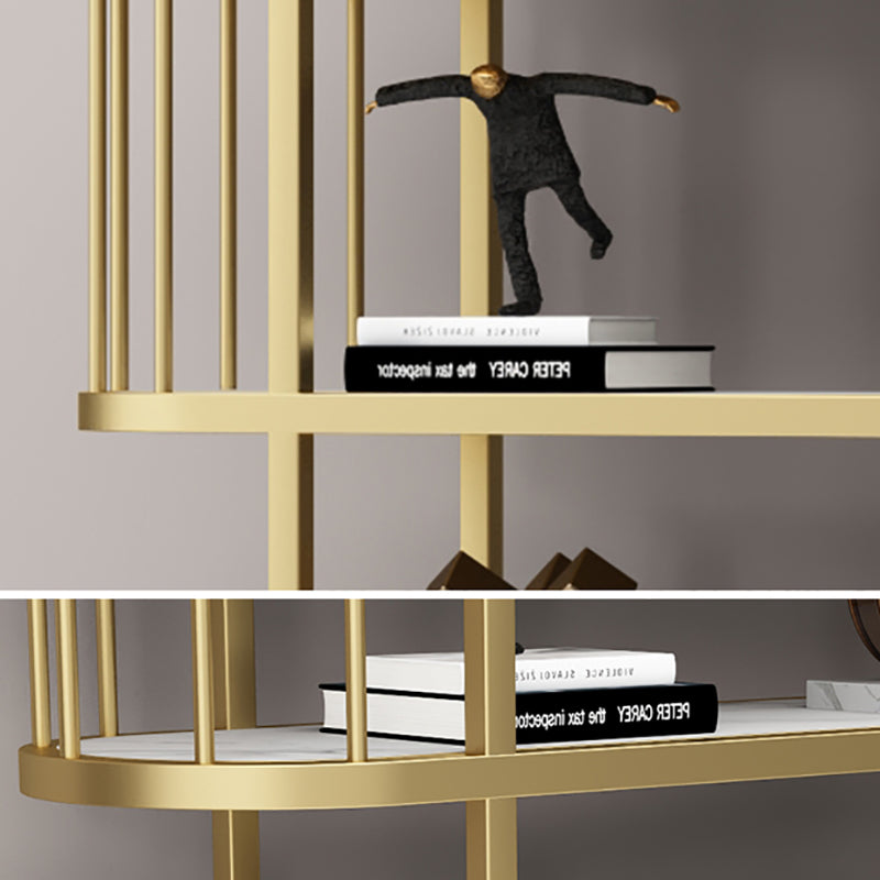 Modern Style Bookshelf Open Back Metal Bookcase for Study Room