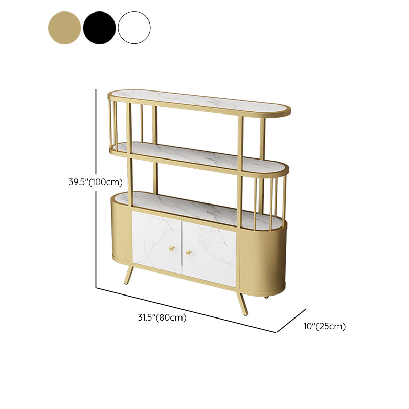 Modern Style Bookshelf Open Back Metal Bookcase for Study Room