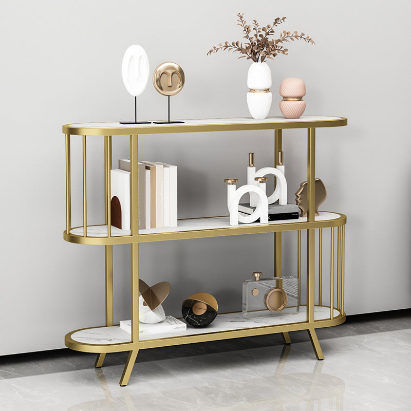 Modern Open Back Standard Bookshelf Metal Bookcase with Shelves for Study Room