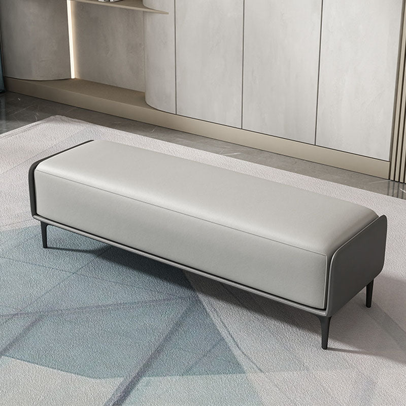 Modern Cushioned Seating Bench Rectangle Entryway and Bedroom Bench , 16" W