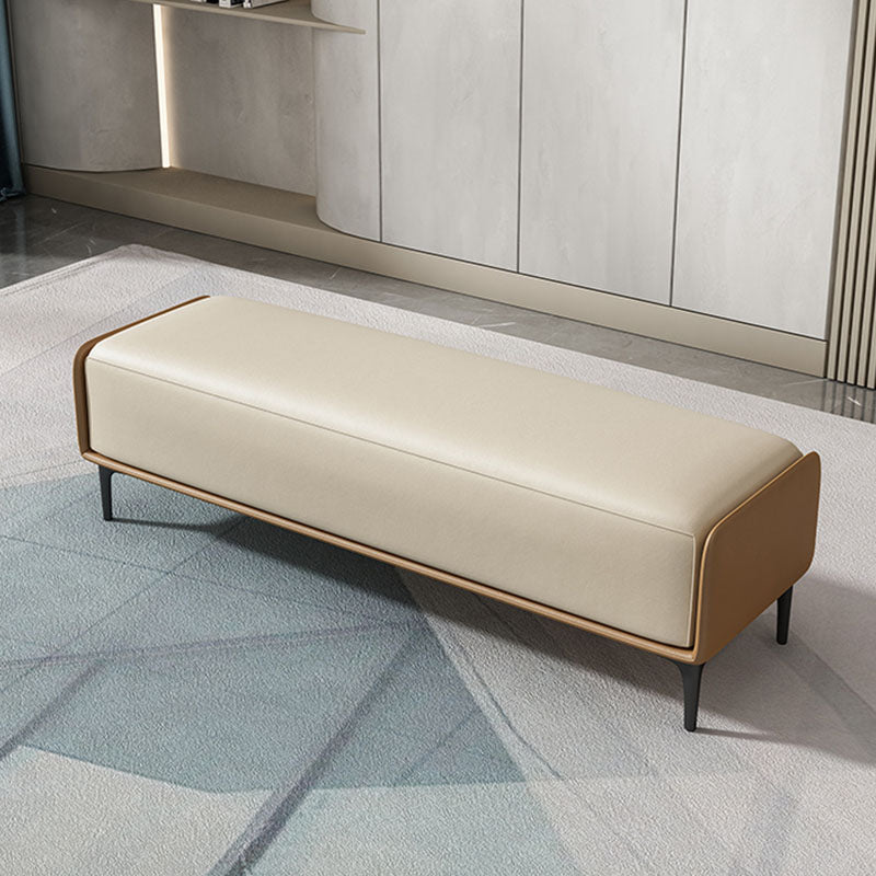 Modern Cushioned Seating Bench Rectangle Entryway and Bedroom Bench , 16" W