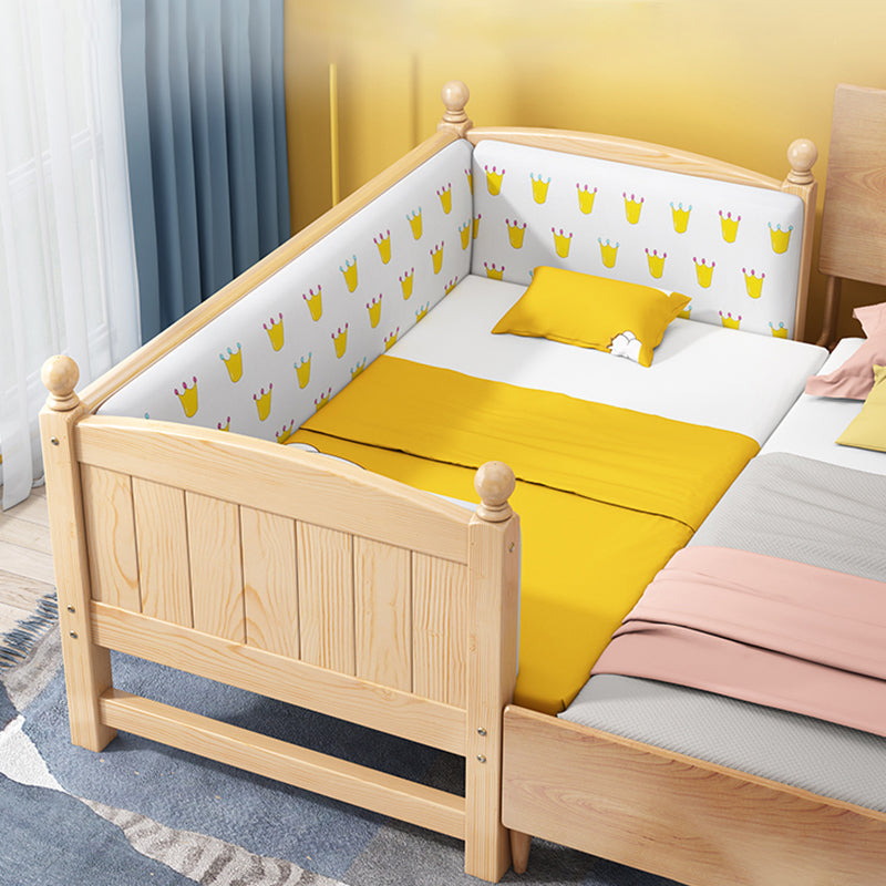 Modern Nursery Crib Solid Wood Nursery Crib Bed with Guardrail