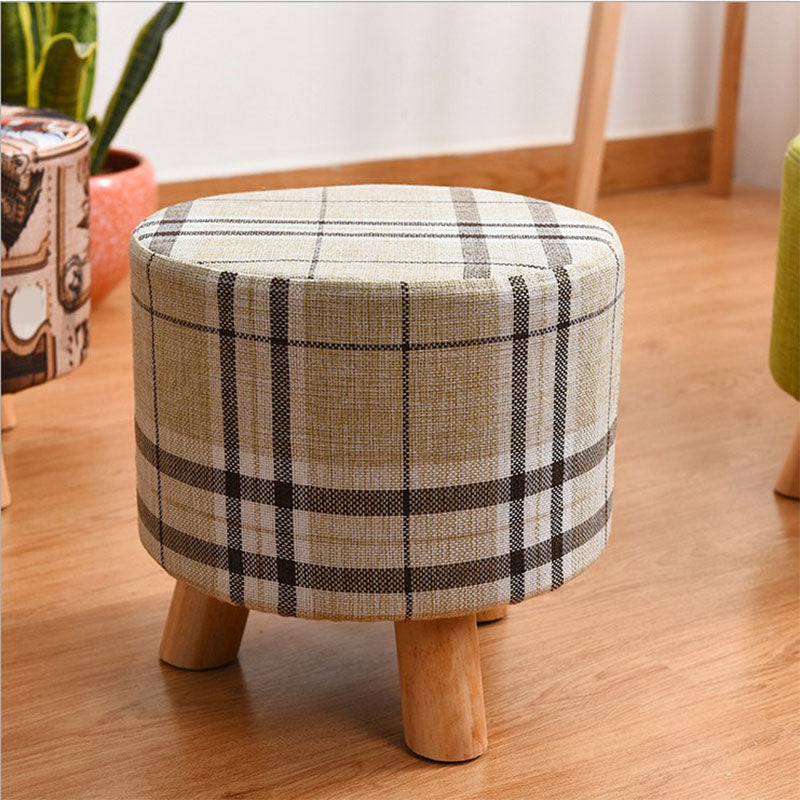 Fabric Standard Stool Modern Style Simple Household Footstool