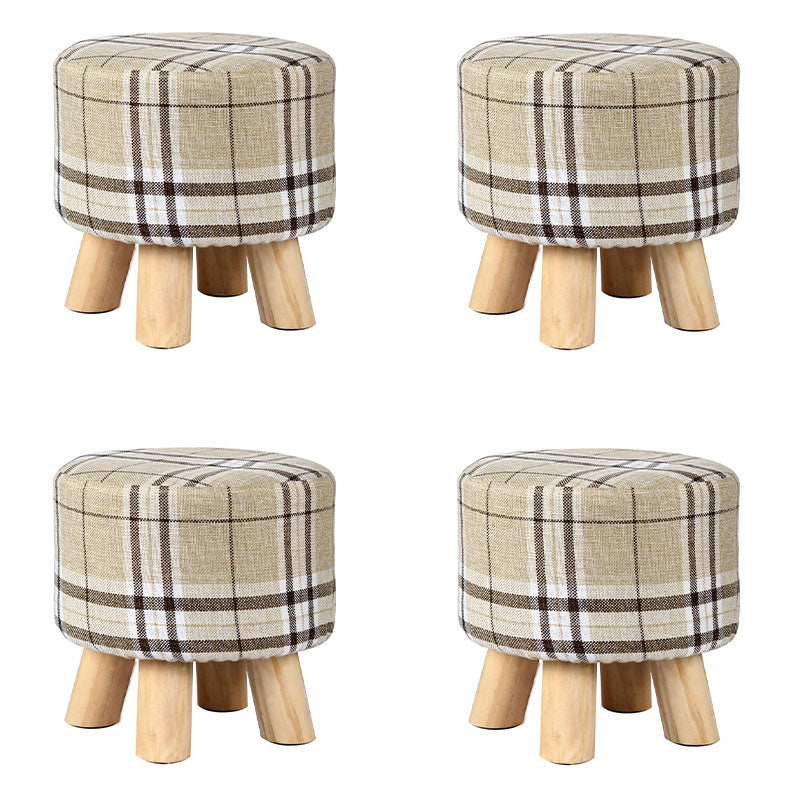 Fabric Standard Stool Modern Style Simple Household Footstool