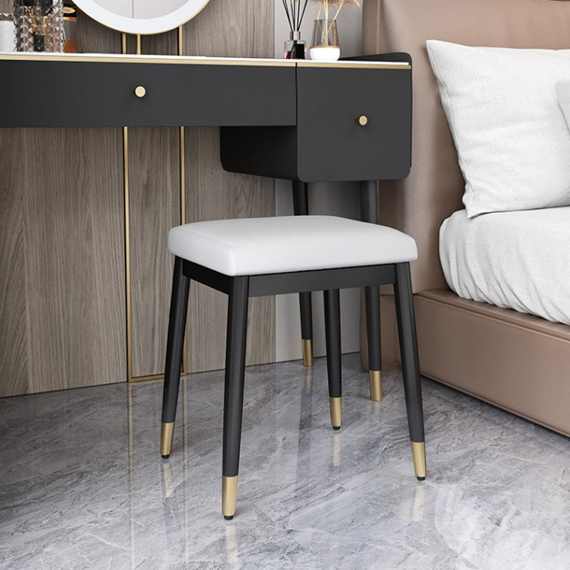 Leather Standard Stool Modern Style Simple Household Rectangular Stool