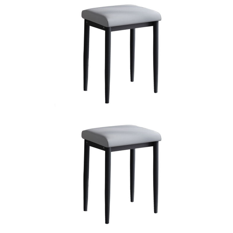 Leather Standard Stool Modern Style Simple Household Rectangular Stool