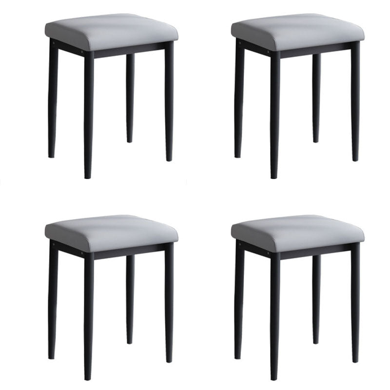 Leather Standard Stool Modern Style Simple Household Rectangular Stool