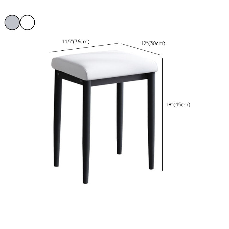 Leather Standard Stool Modern Style Simple Household Rectangular Stool