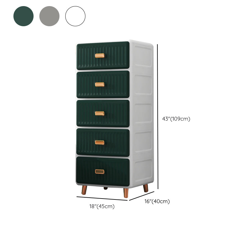 Kids Nightstand Modern Nursery Dresser with 5/6 Drawers  , 15.6 Inch W