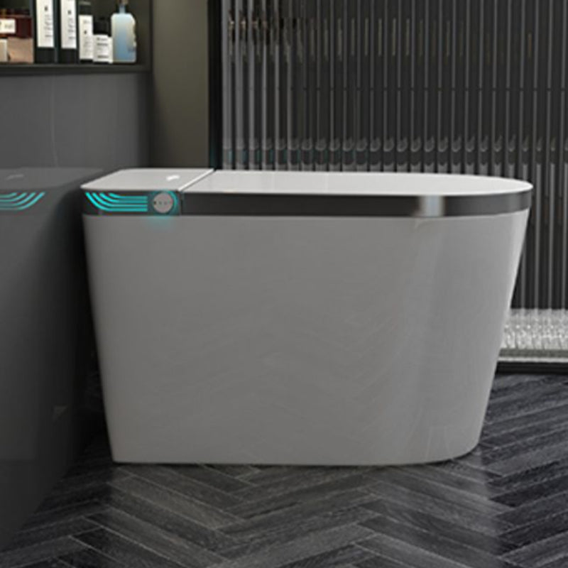 Contemporary Siphon Jet Flush Toilet 1-Piece Toilet Bowl for Bathroom