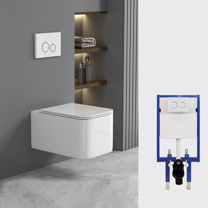 Contemporary Wall Mount Flush Toilet Ceramic Urine Toilet for Bathroom