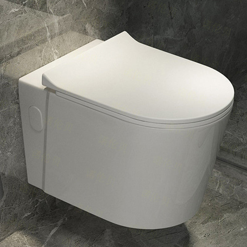 Modern White Ceramic Flush Toilet Wall Mount Urine Toilet with Seat for Washroom