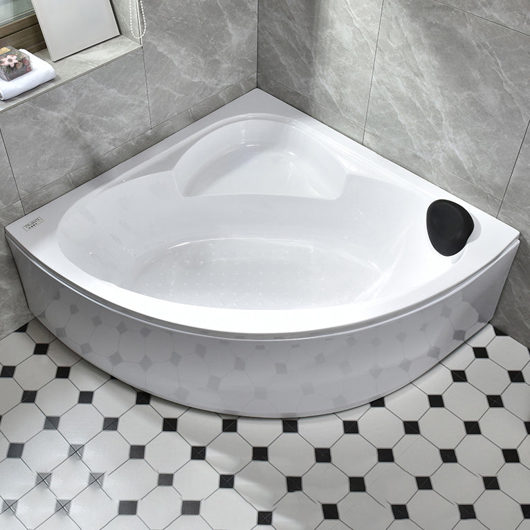Modern Corner Soaking Bathtub Antique Finish Back to Wall Bath Tub