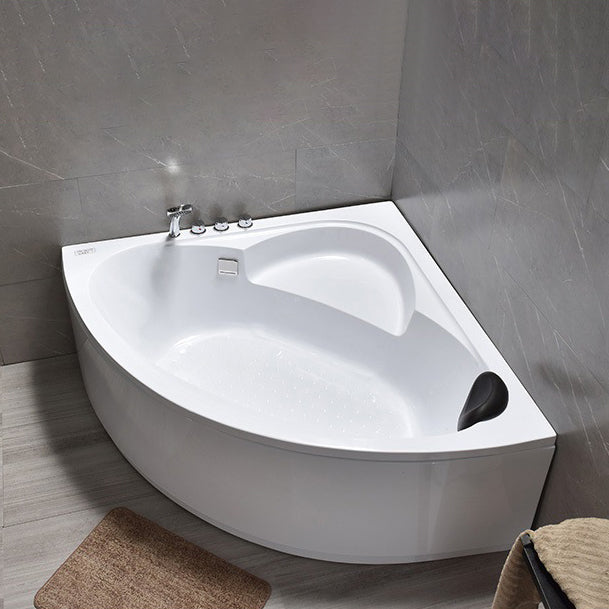 Modern Corner Soaking Bathtub Antique Finish Back to Wall Bath Tub