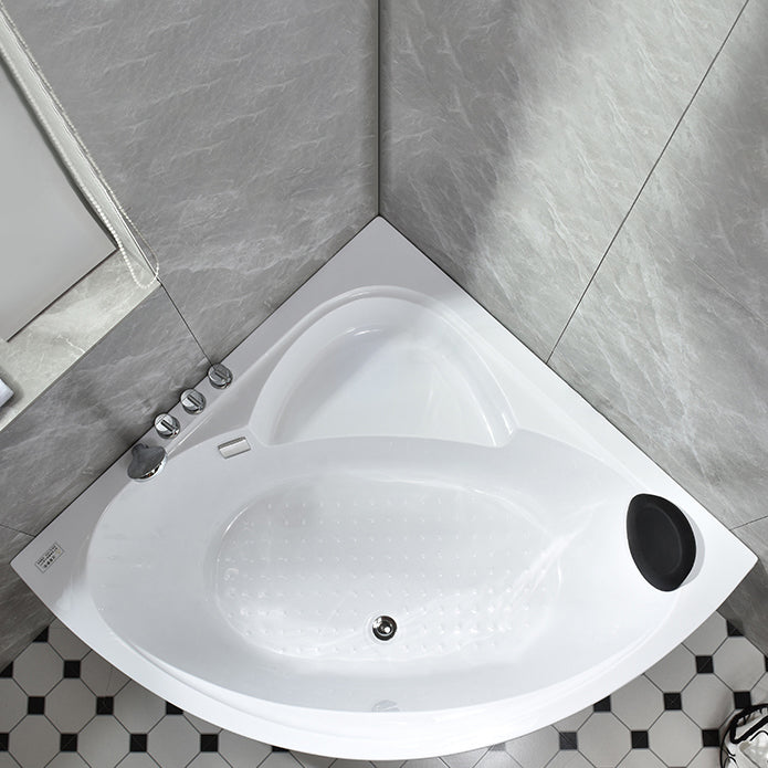 Modern Corner Soaking Bathtub Antique Finish Back to Wall Bath Tub