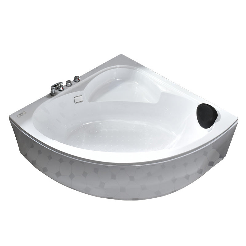 Modern Corner Soaking Bathtub Antique Finish Back to Wall Bath Tub