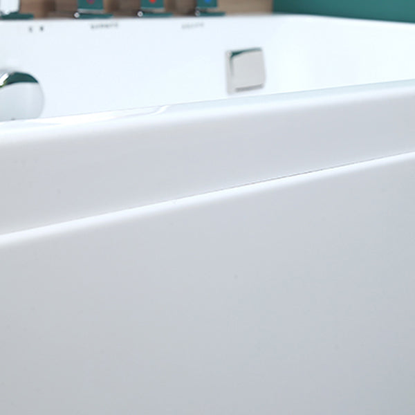 Soaking Bathtub Antique Finish Rectangular Back to Wall Bath