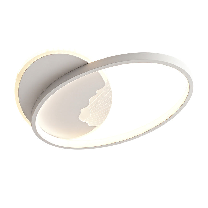 Contemporary Flush Mount Metal Ceiling Mounted Fixture for Bedroom