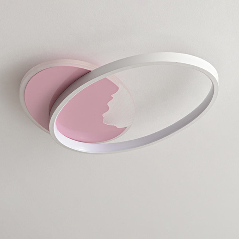 Contemporary Flush Mount Metal Ceiling Mounted Fixture for Bedroom