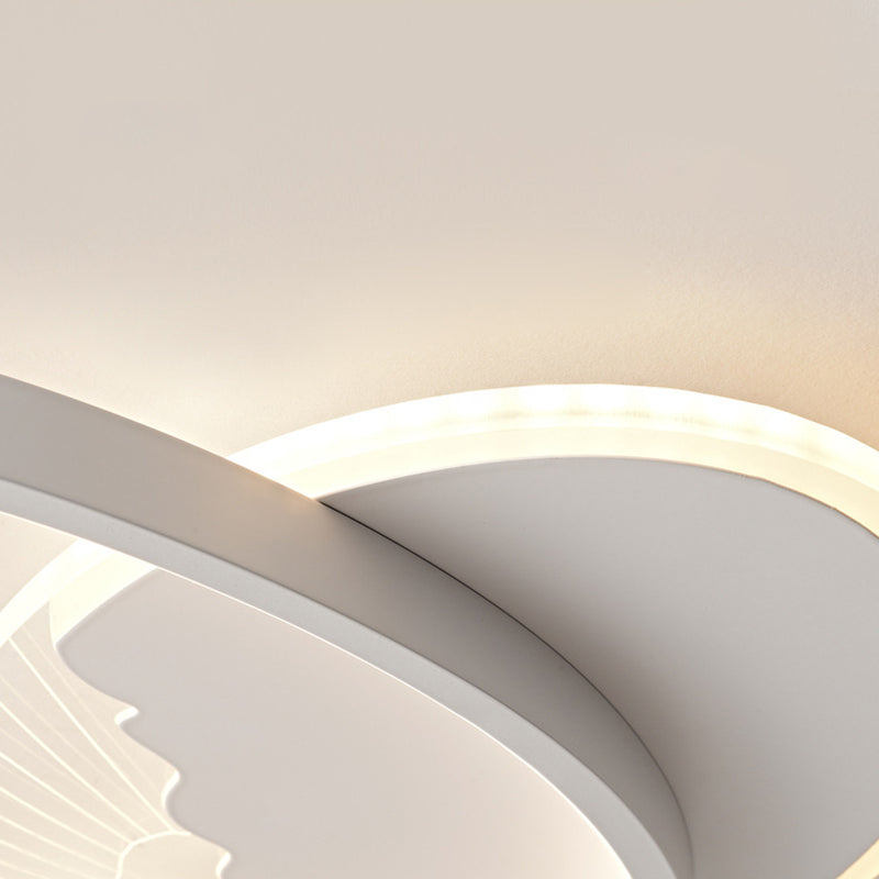 Contemporary Flush Mount Metal Ceiling Mounted Fixture for Bedroom