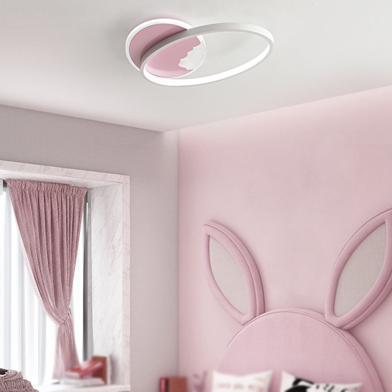 Contemporary Flush Mount Metal Ceiling Mounted Fixture for Bedroom