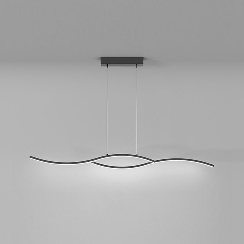Contemporary Ceiling Light LED Black/White Kitchen Island Lighting for Dining Room