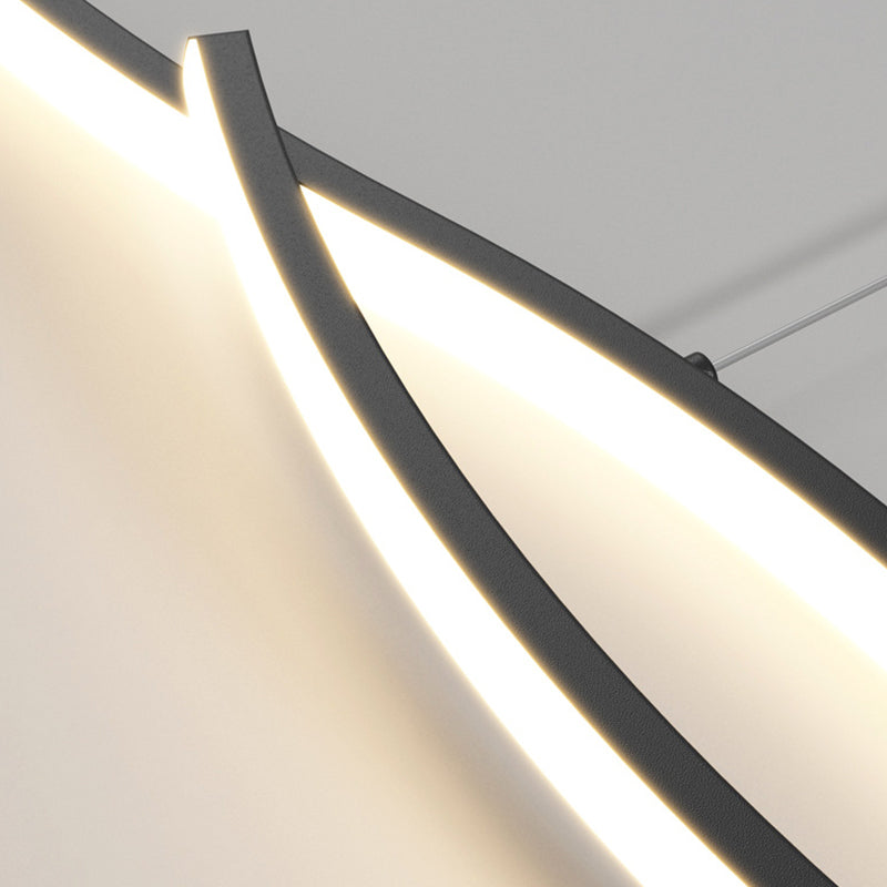 Contemporary Ceiling Light LED Black/White Kitchen Island Lighting for Dining Room