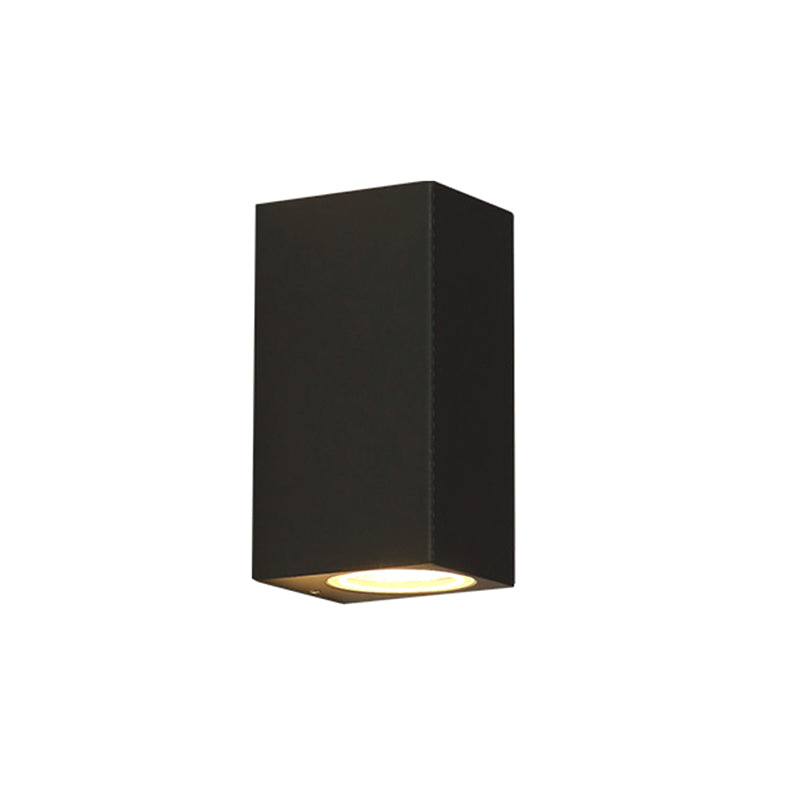 Aluminum and Glass LED Wall Lighting in Black Contemporary Wall Mount Fixture