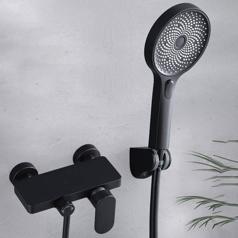 Modern Shower System Solid Color Adjustable Spray Pattern Shower Set
