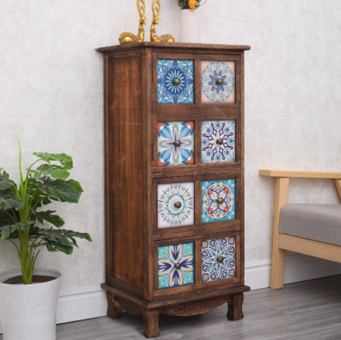 Coastal Storage Chest Dresser Solid Wood Storage Chest with 3/6/8/10 Drawers