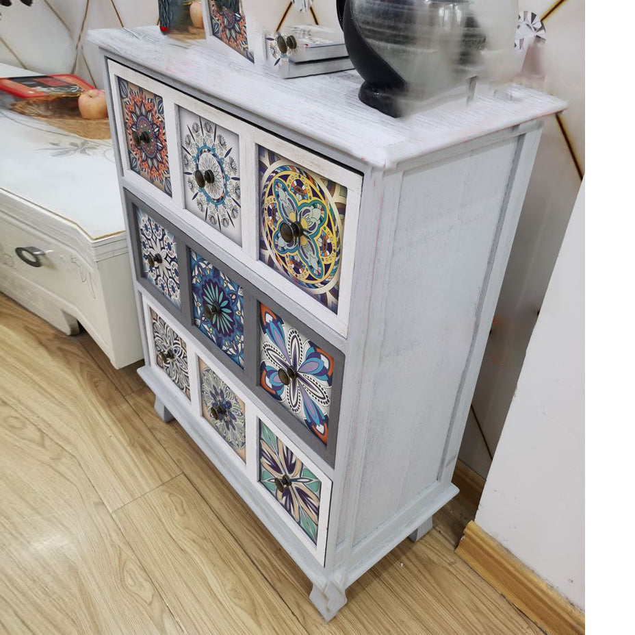 Coastal Storage Chest Dresser Solid Wood Storage Chest with 3/6/8/10 Drawers