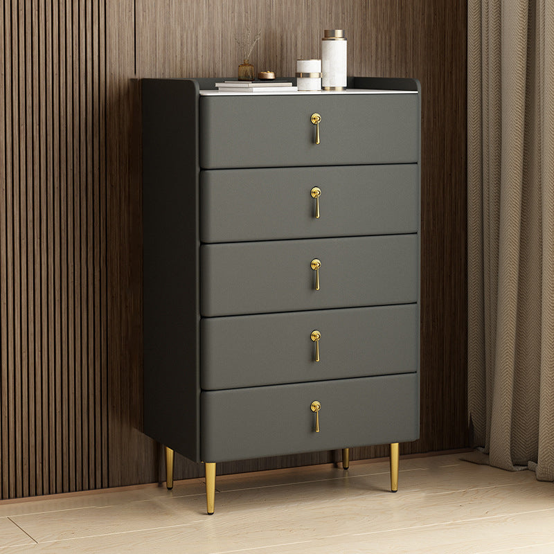 Classic Glam Storage Chest Stone Dresser with 5/4/3 Drawers , 15.6 Inch Width