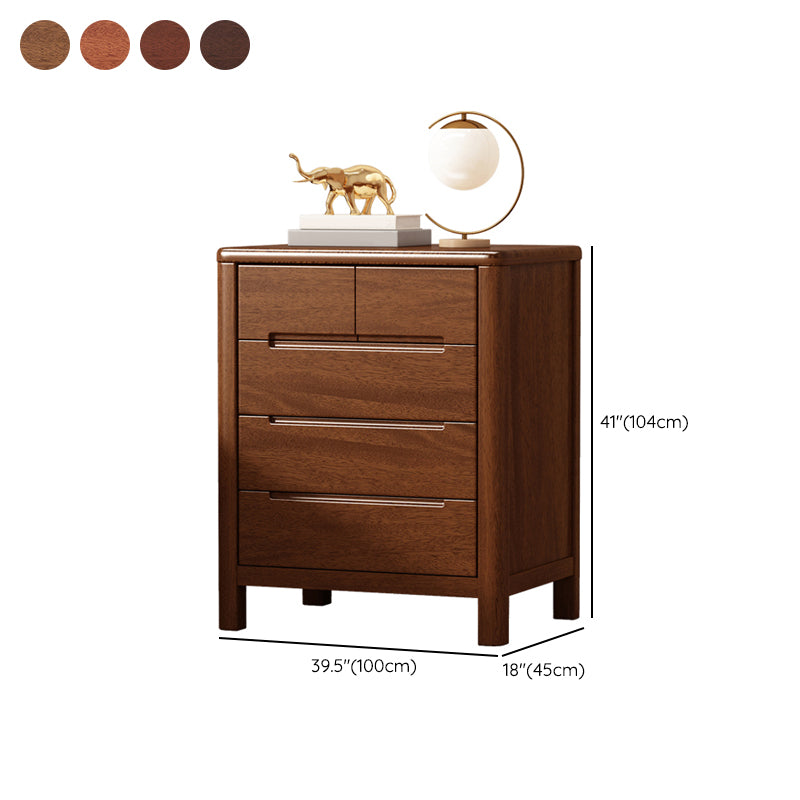 Contemporary Storage Chest Solid Wood Dresser with 3/4/5/6 Drawers