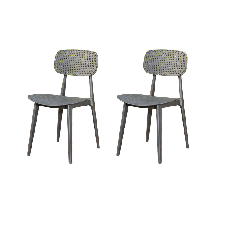 Contemporary Plastic Outdoors Dining Chairs Stacking Patio Dining Chair
