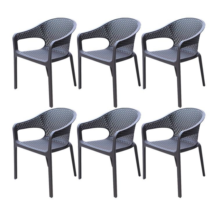 Tropical Rattan Patio Dining Open Back Outdoors Dining Chairs