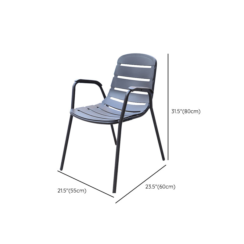 Tropical Rattan Patio Dining Open Back Outdoors Dining Chairs