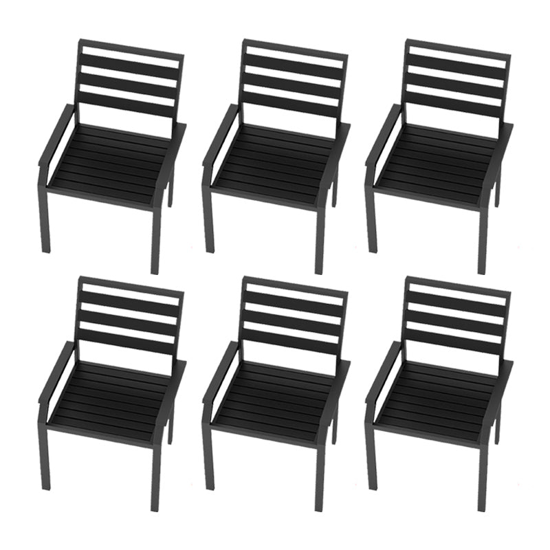 Industrial Style Dining Armchair Metal with Four Legs Dining Side Chair