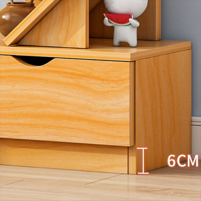 Engineered Wood Standard Scandinavian Closed Back Bookshelf with Shelves