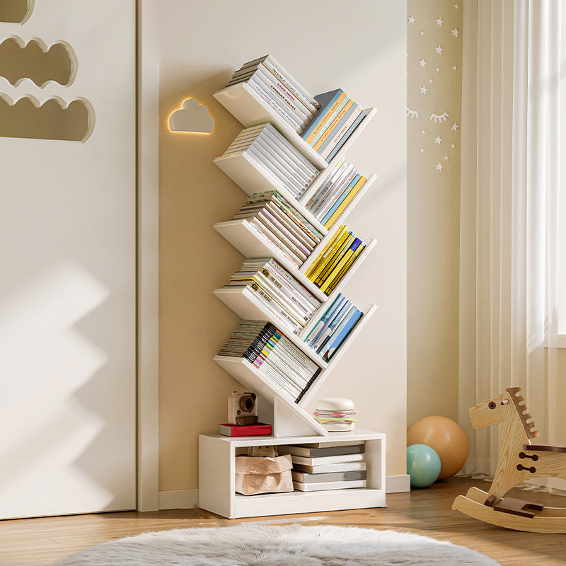 Engineered Wood Standard Scandinavian Closed Back Bookshelf with Shelves
