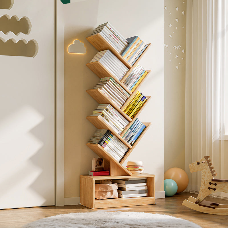 Engineered Wood Standard Scandinavian Closed Back Bookshelf with Shelves