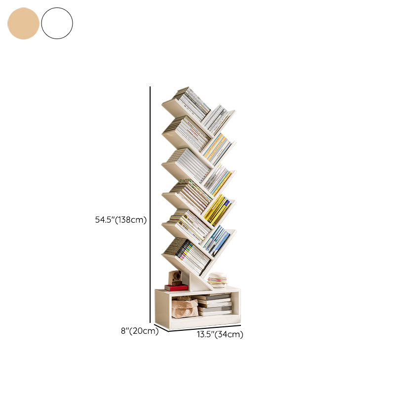 Engineered Wood Standard Scandinavian Closed Back Bookshelf with Shelves