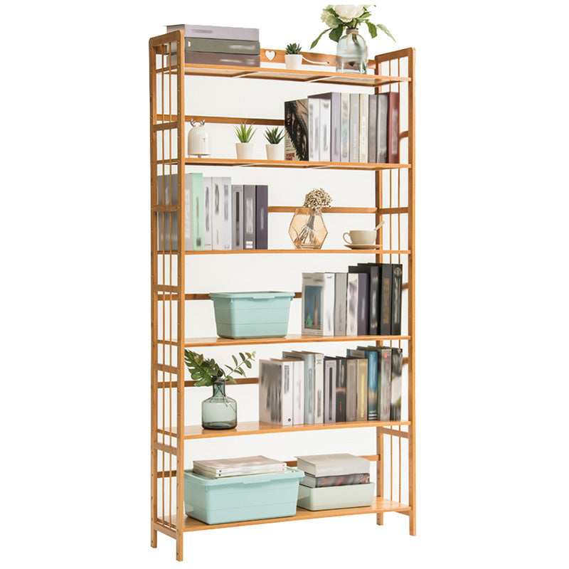 Modern Open Back Standard Bookshelf Engineered Wood Bookcase for Study Room