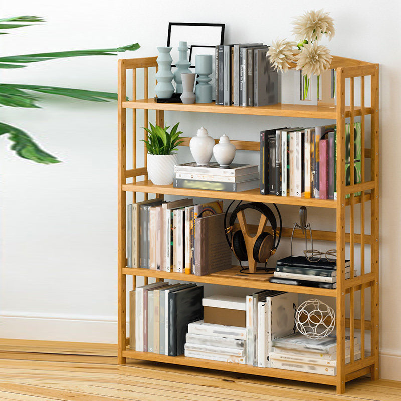Modern Open Back Standard Bookshelf Engineered Wood Bookcase for Study Room