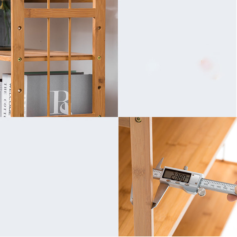 Modern Open Back Standard Bookshelf Engineered Wood Bookcase for Study Room