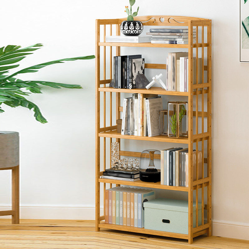 Modern Open Back Standard Bookshelf Engineered Wood Bookcase for Study Room
